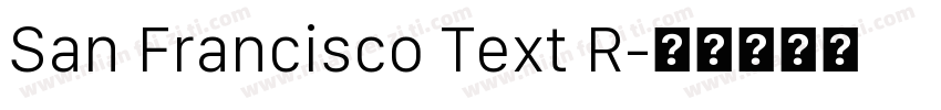 San Francisco Text R字体转换